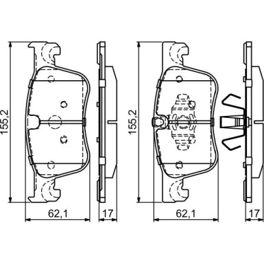 0 986 494 695 Bremsbelagsatz, Scheibenbremse