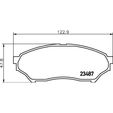 Hella | Bremsbelagsatz, Scheibenbremse | 8DB 355 009-521
