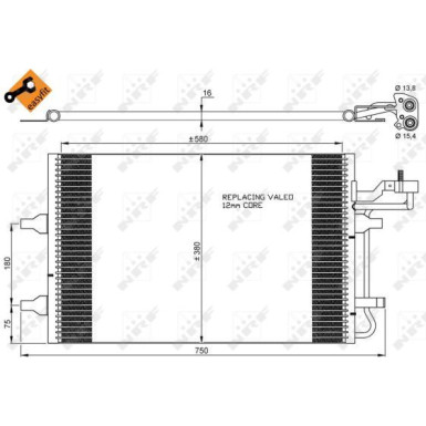 35842 Kondensator, Klimaanlage EASY FIT