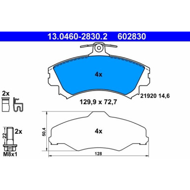 13.0460-2830.2 Bremsbelagsatz, Scheibenbremse