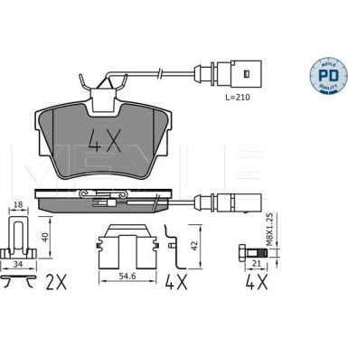Meyle Bremsbelagsatz, Scheibenbremse MEYLE-PD: Advanced performance and design 025 232 2416-1/PD