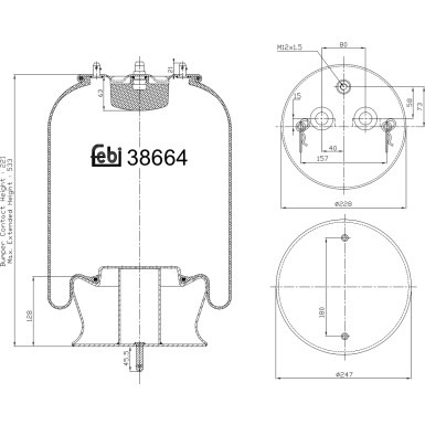 FEBI BILSTEIN 38664 Federbalg, Luftfederung