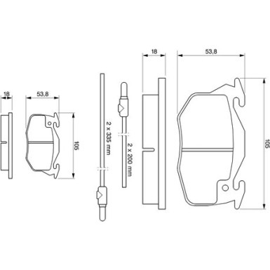 0 986 461 763 Bremsbelagsatz, Scheibenbremse
