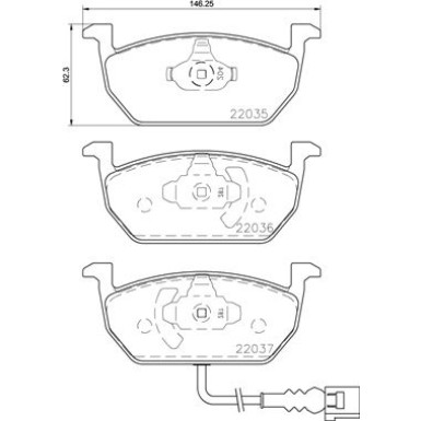 Brembo | Bremsbelagsatz, Scheibenbremse | P 85 137X