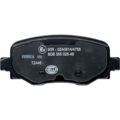Hella | Bremsbelagsatz, Scheibenbremse | 8DB 355 025-481