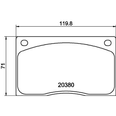 Hella | Bremsbelagsatz, Scheibenbremse | 8DB 355 009-611