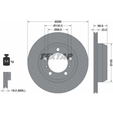 Textar | Bremsscheibe | 92165303