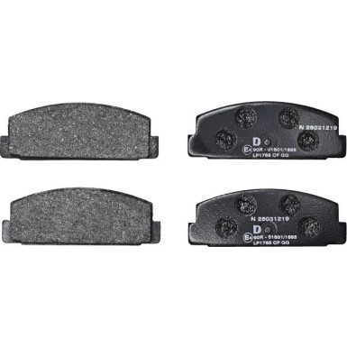 Delphi | Bremsbelagsatz, Scheibenbremse | LP1766
