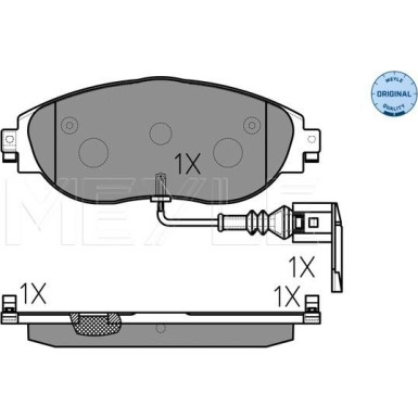 Meyle Bremsbelagsatz, Scheibenbremse MEYLE-ORIGINAL: True to OE 025 251 1720/W