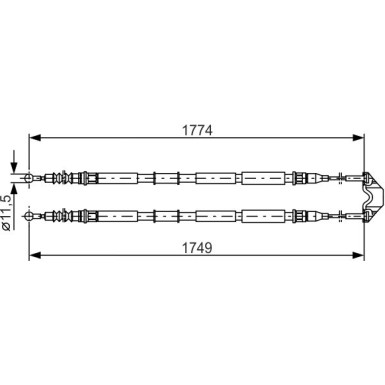 1 987 477 163 Seilzug, Feststellbremse
