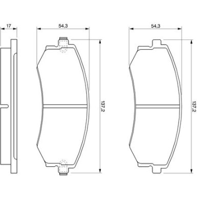 0 986 424 215 Bremsbelagsatz, Scheibenbremse