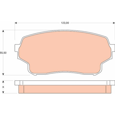 GDB3490 Bremsbelagsatz, Scheibenbremse GDB3490 Bremsbelagsatz, Scheibenbremse