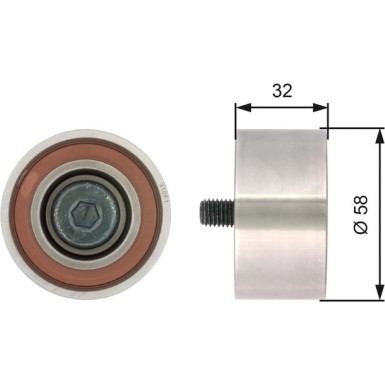 T42141 Umlenk-/Führungsrolle, Zahnriemen PowerGrip™