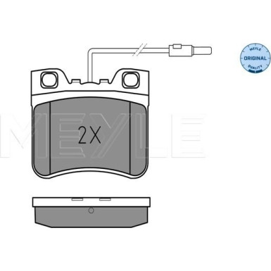 Meyle Bremsbelagsatz, Scheibenbremse MEYLE-ORIGINAL: True to OE 025 212 6717/W