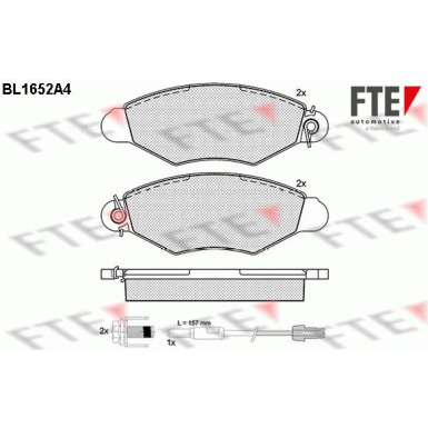 FTE | Bremsbelagsatz, Scheibenbremse | 9010269