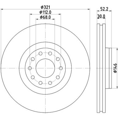 Hella | Bremsscheibe | 8DD 355 128-661