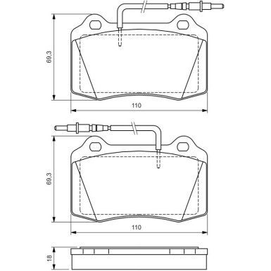 0 986 424 658 Bremsbelagsatz, Scheibenbremse