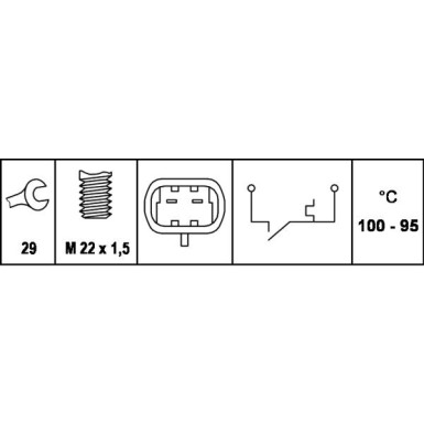 6ZT 007 807-001 Temperaturschalter, Kühlerlüfter