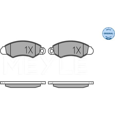 Meyle Bremsbelagsatz, Scheibenbremse MEYLE-ORIGINAL: True to OE 025 232 9614/W
