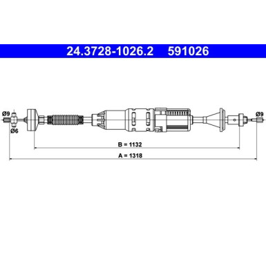 24.3728-1026.2 Seilzug, Kupplungsbetätigung