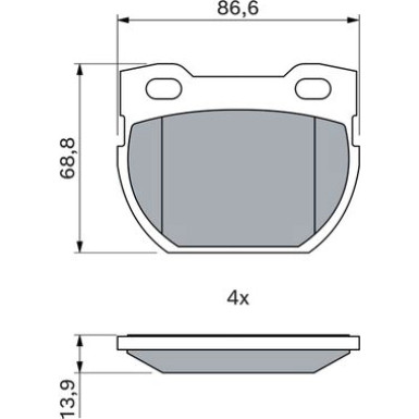 0 986 424 827 Bremsbelagsatz, Scheibenbremse 0 986 424 827 Bremsbelagsatz, Scheibenbremse