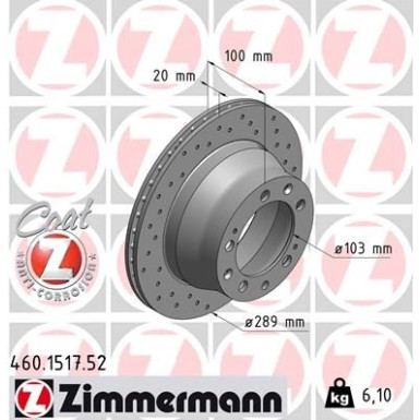 Zimmermann | Bremsscheibe | 460.1517.52