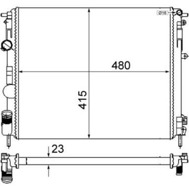 Mahle | Kühler, Motorkühlung | CR 605 000S