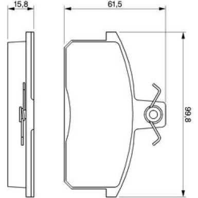 0 986 424 274 Bremsbelagsatz, Scheibenbremse