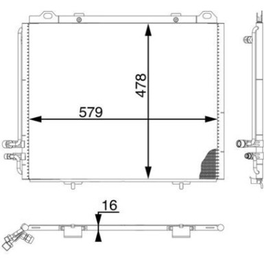 AC 196 000S Kondensator, Klimaanlage BEHR