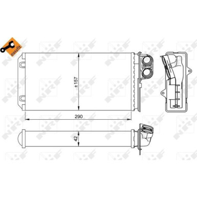 58036 Wärmetauscher, Innenraumheizung EASY FIT