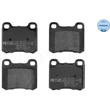 Meyle Bremsbelagsatz, Scheibenbremse MEYLE-ORIGINAL: True to OE 025 206 8713