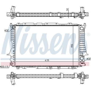 Nissens | Kühler, Motorkühlung | 60459