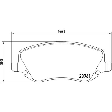 Brembo Bremsbelagsatz, Scheibenbremse PRIME LINE P 23 088