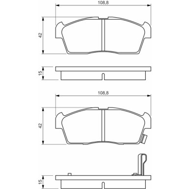0 986 494 700 Bremsbelagsatz, Scheibenbremse