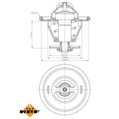 NRF Thermostat, Kühlmittel EASY FIT 725214