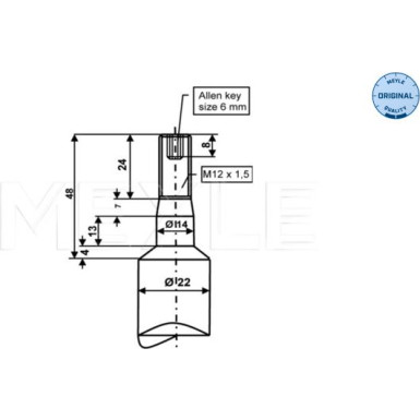 Meyle Stoßdämpfer MEYLE-ORIGINAL: True to OE 326 624 0008