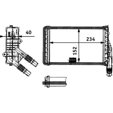 Mahle | Wärmetauscher, Innenraumheizung | AH 85 000P