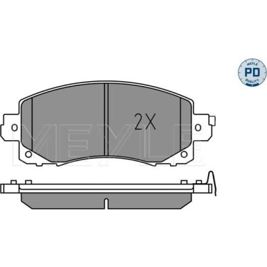 025 222 0117/PD Bremsbelagsatz, Scheibenbremse MEYLE-PD: Advanced performance and design.