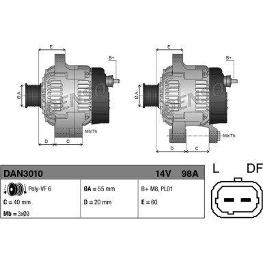 Denso | Generator | DAN510
