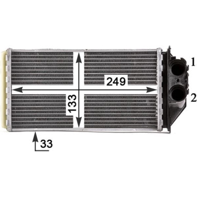 Mahle | Wärmetauscher, Innenraumheizung | AH 187 000P