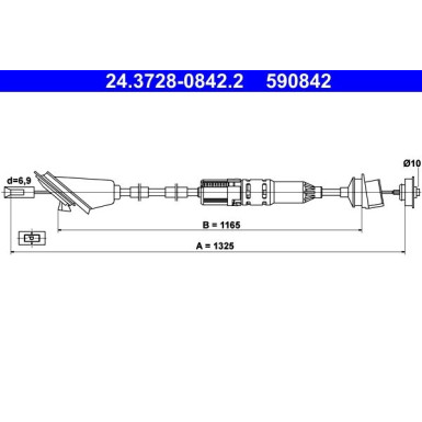 24.3728-0842.2 Seilzug, Kupplungsbetätigung