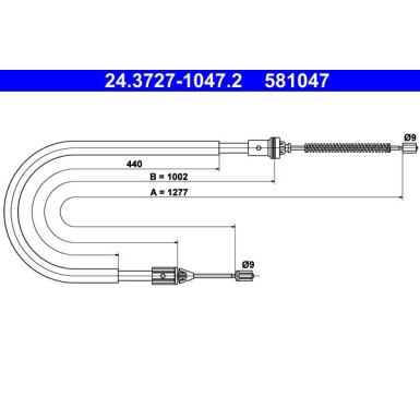 24.3727-1047.2 Seilzug, Feststellbremse