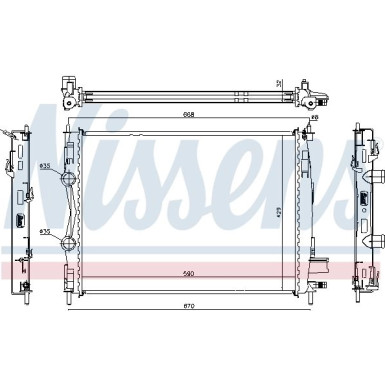 Nissens | Kühler, Motorkühlung | 67360