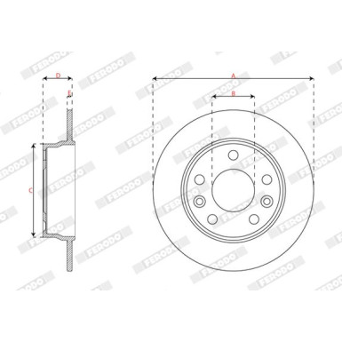Ferodo | Bremsscheibe | DDF3045C