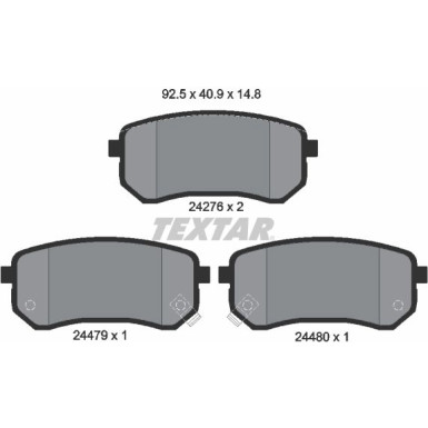 2427601 Bremsbelagsatz, Scheibenbremse