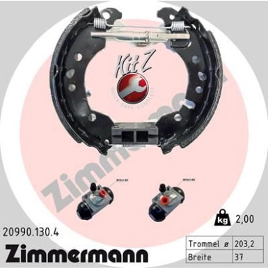 Zimmermann | Bremsbackensatz | 20990.130.4
