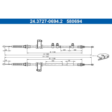 24.3727-0694.2 Seilzug, Feststellbremse