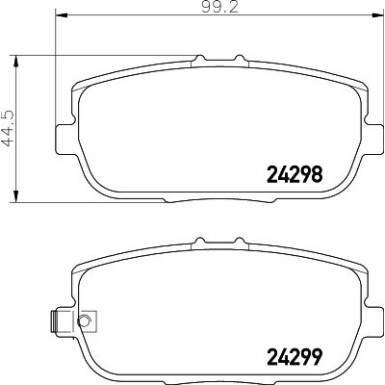 Hella | Bremsbelagsatz, Scheibenbremse | 8DB 355 006-781