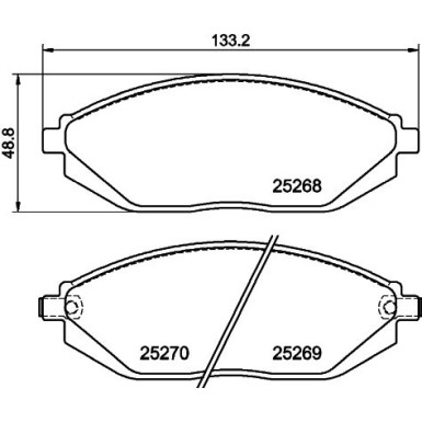 8DB 355 015-771 Bremsbelagsatz, Scheibenbremse 8DB 355 015-771 Bremsbelagsatz, Scheibenbremse