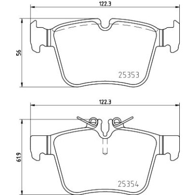 8DB 355 021-831 Bremsbelagsatz, Scheibenbremse